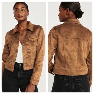 Abercrombie & Fitch Brown Suede Trucker Jacket